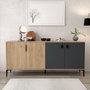 Hanah Home Neva 4001 Consola Roble Zafiro y Antracita